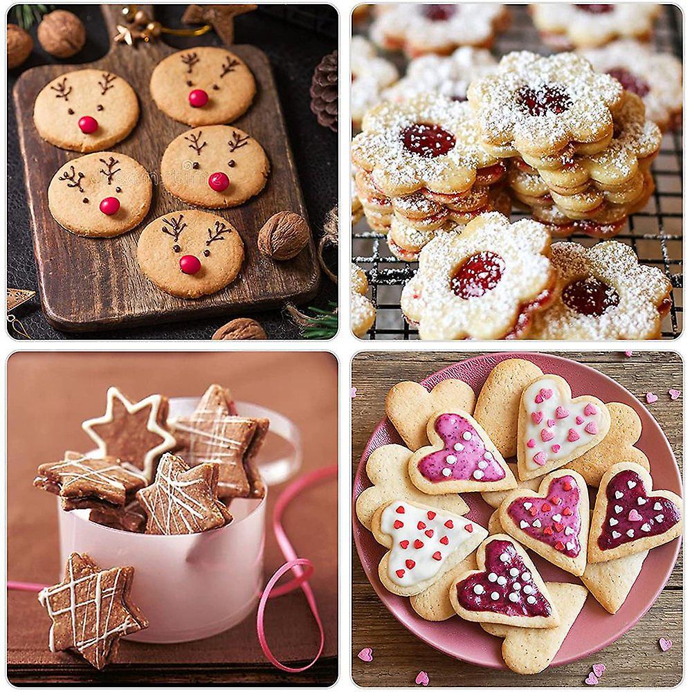 25pcs Stainless Steel Cookie Cutters Shape Biscuit Baking Metal Molds