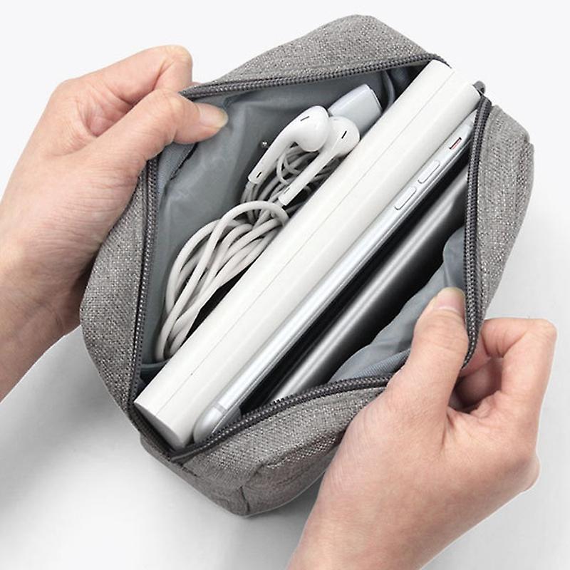 Boona Portable Travel Storage Bag for Laptop Power Adapter Gray