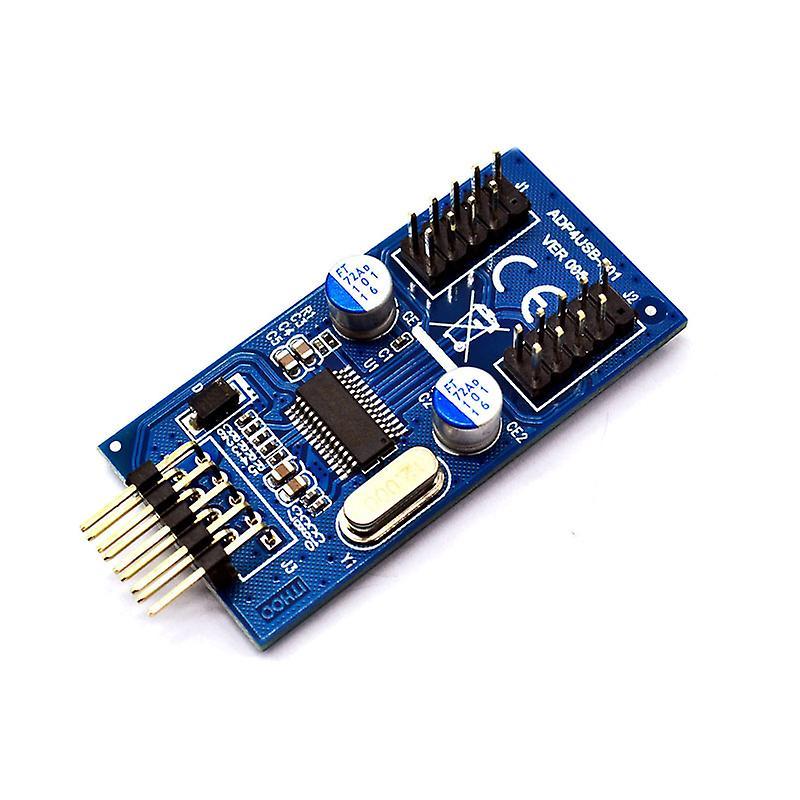 Motherboard 9pin Usb Header to 2 Male Adapter Card Usb2.0 9pin