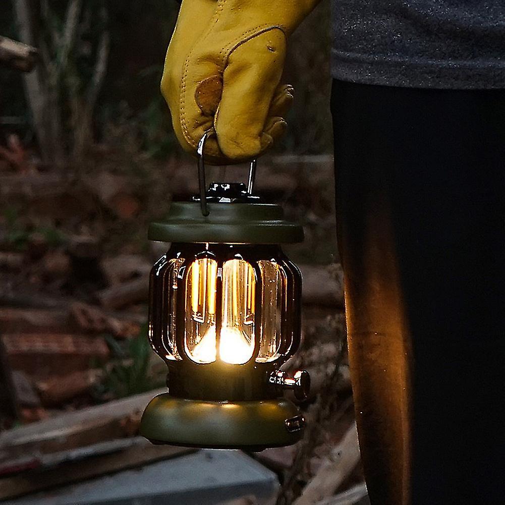 Led Camping Lantern,5000mah,flashlight for Outdoor and Indoor,green