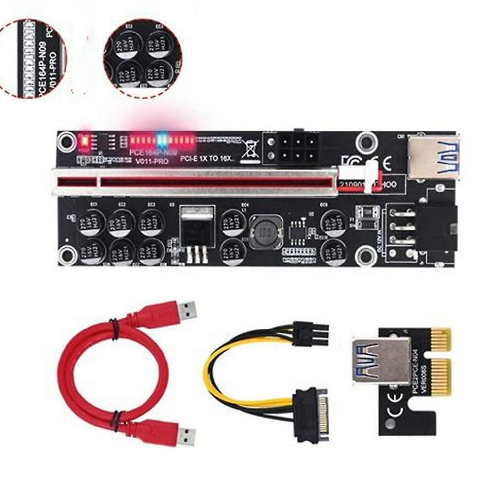 Pcie 011 V011 Pro Pci E Express Pci-e 16x Riser Video Card for Mining
