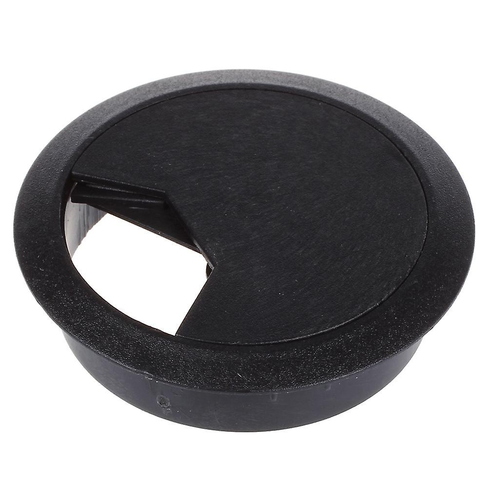 2x Computer Desk Table Grommet Cable Wire Hole Plastic Cover Black