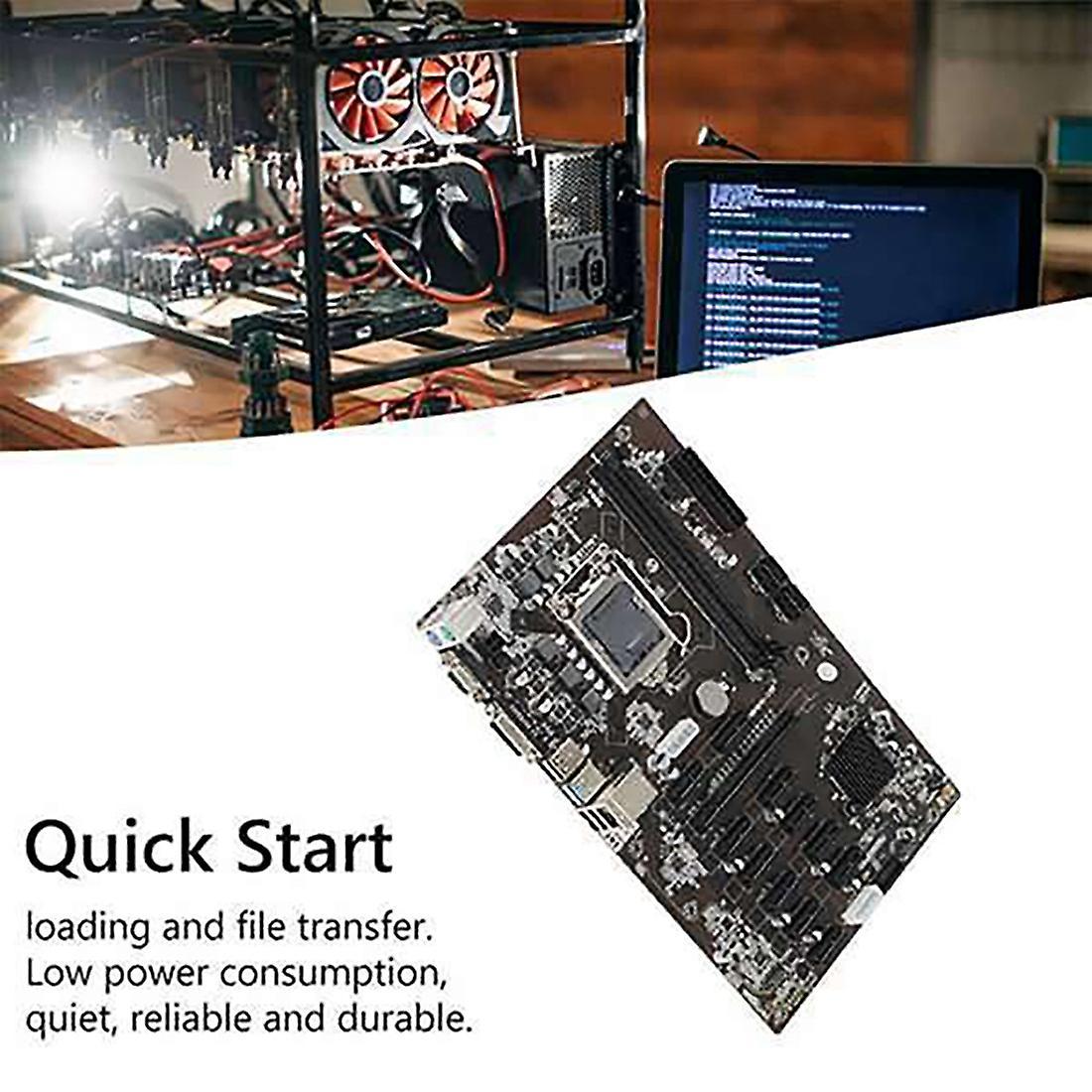 B250 Btc Mining Motherboard with G3900 Cpu+2x8g Ddr4 Memory+thermal