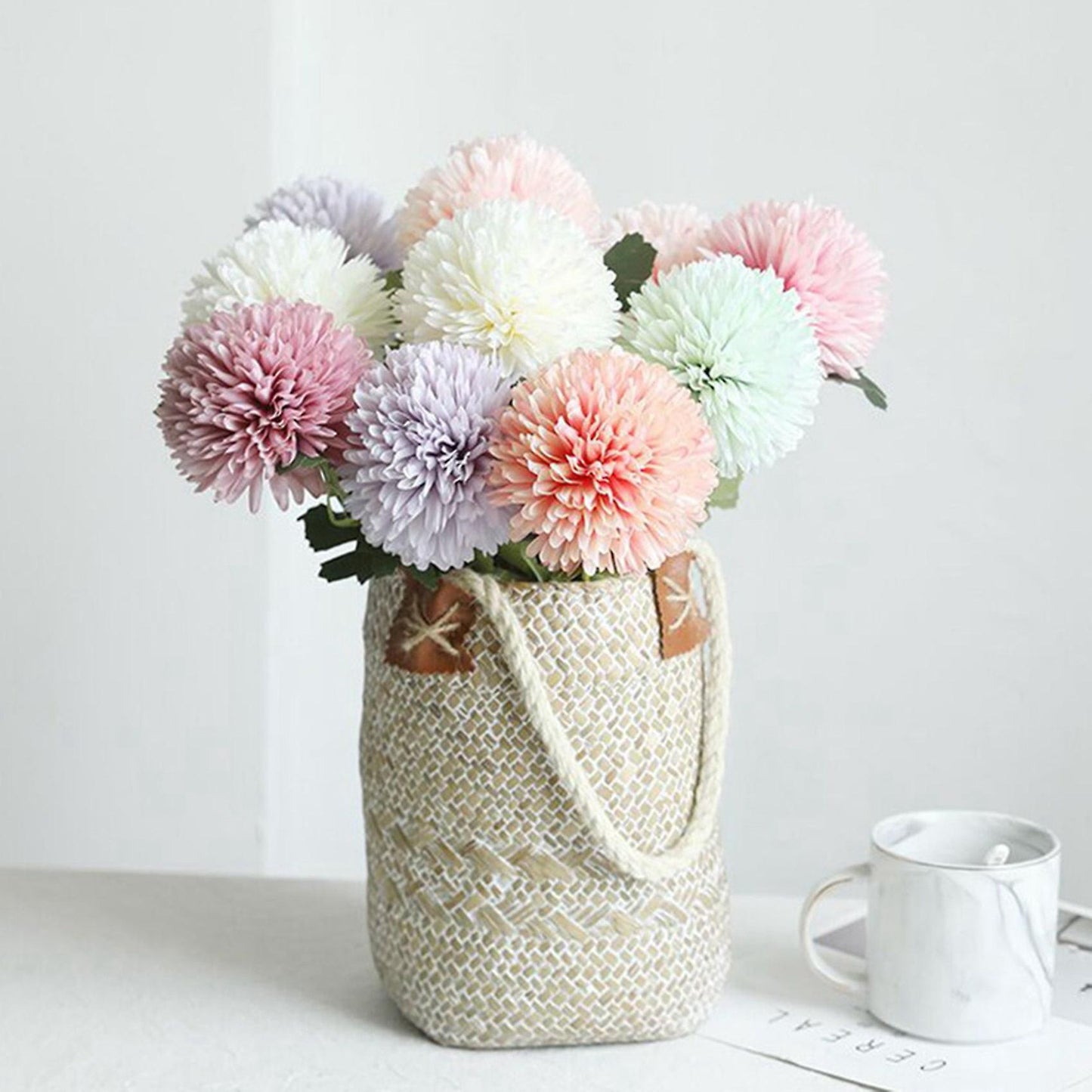 Silk Flowers Dandelion Flower for Home Garden Wedding Decor B