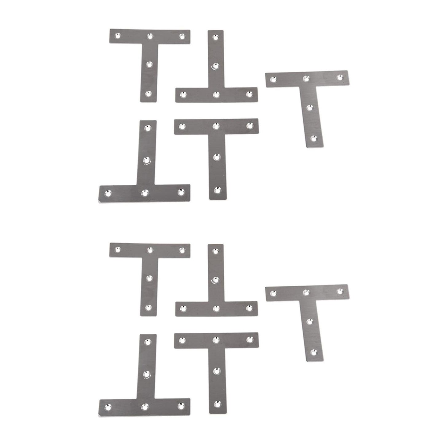 5 Pcs Angle Plate Corner Brace Flat T Shape Repair Bracket 80x 80mm
