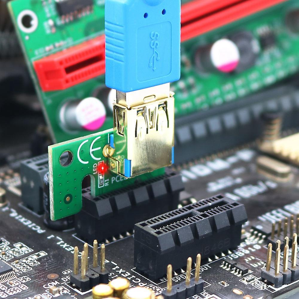 1 Pcs 010-x Pcie 1x to 16x Usb3.0 60mm Graphics Card for Gpu Mining