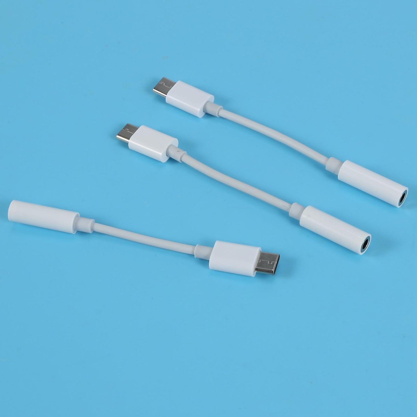 3pcs Type C to 3.5mm Headphone Audio Adapter(black)