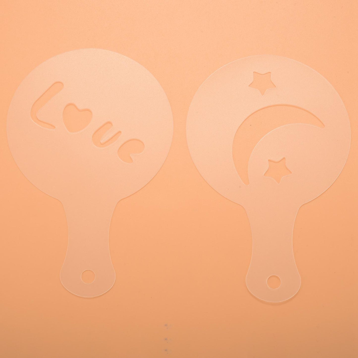 16 Pcs Nw Fashion Cappuccino Coffee Stencils Template Strew Pad Duster Spray