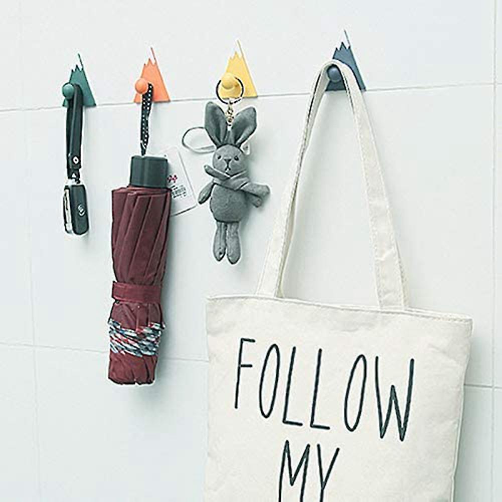 4pcs Self Adhesive Wall Hook Coat Towel Door Hook Heavy Duty Hook
