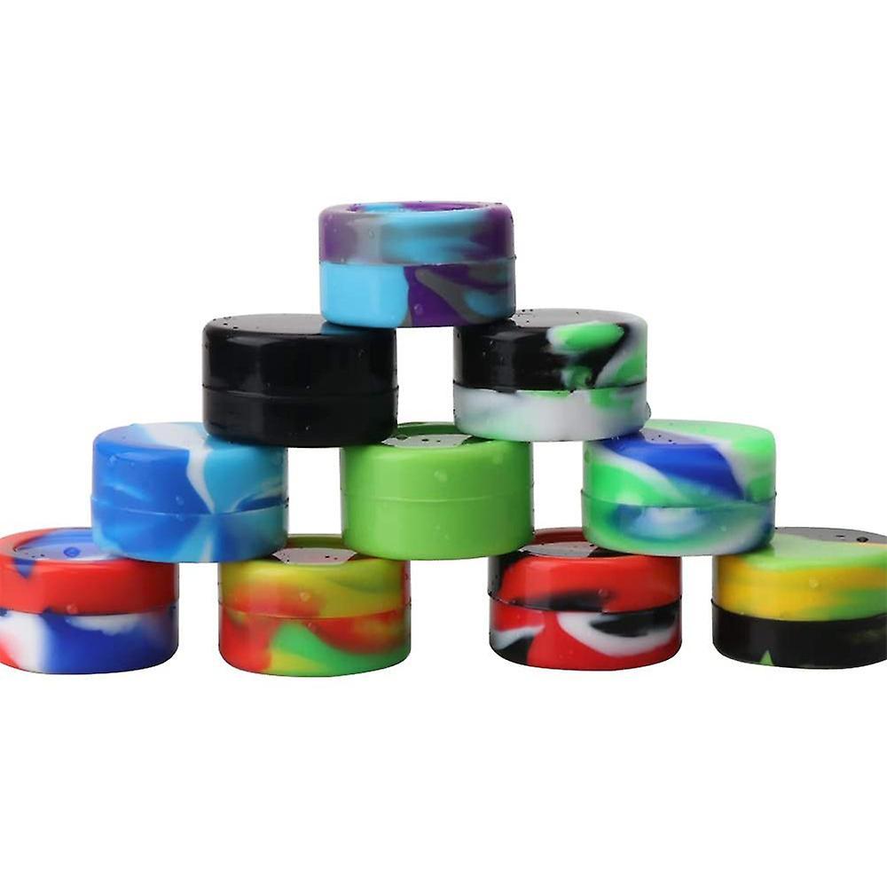 10 Pcs 5ml Silicone Wax Containers Assorted Colors Multi Use