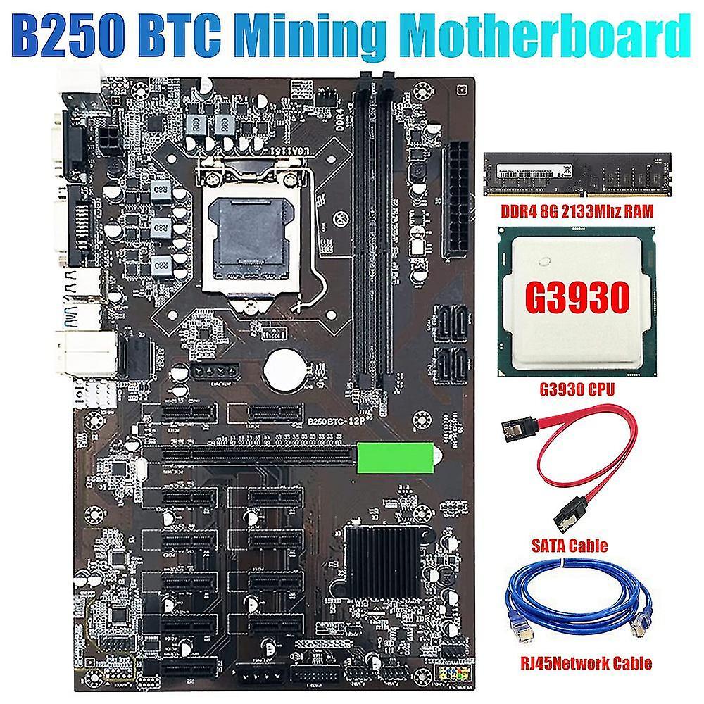 Btc-b250 Mining Motherboard with Ddr4 8gb Ram for Bitcoin Miner