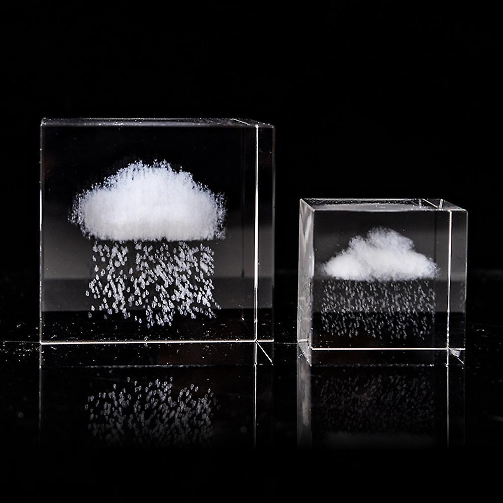 Creative Rain Cloud Transparent Square Crystal Square Crafts , S