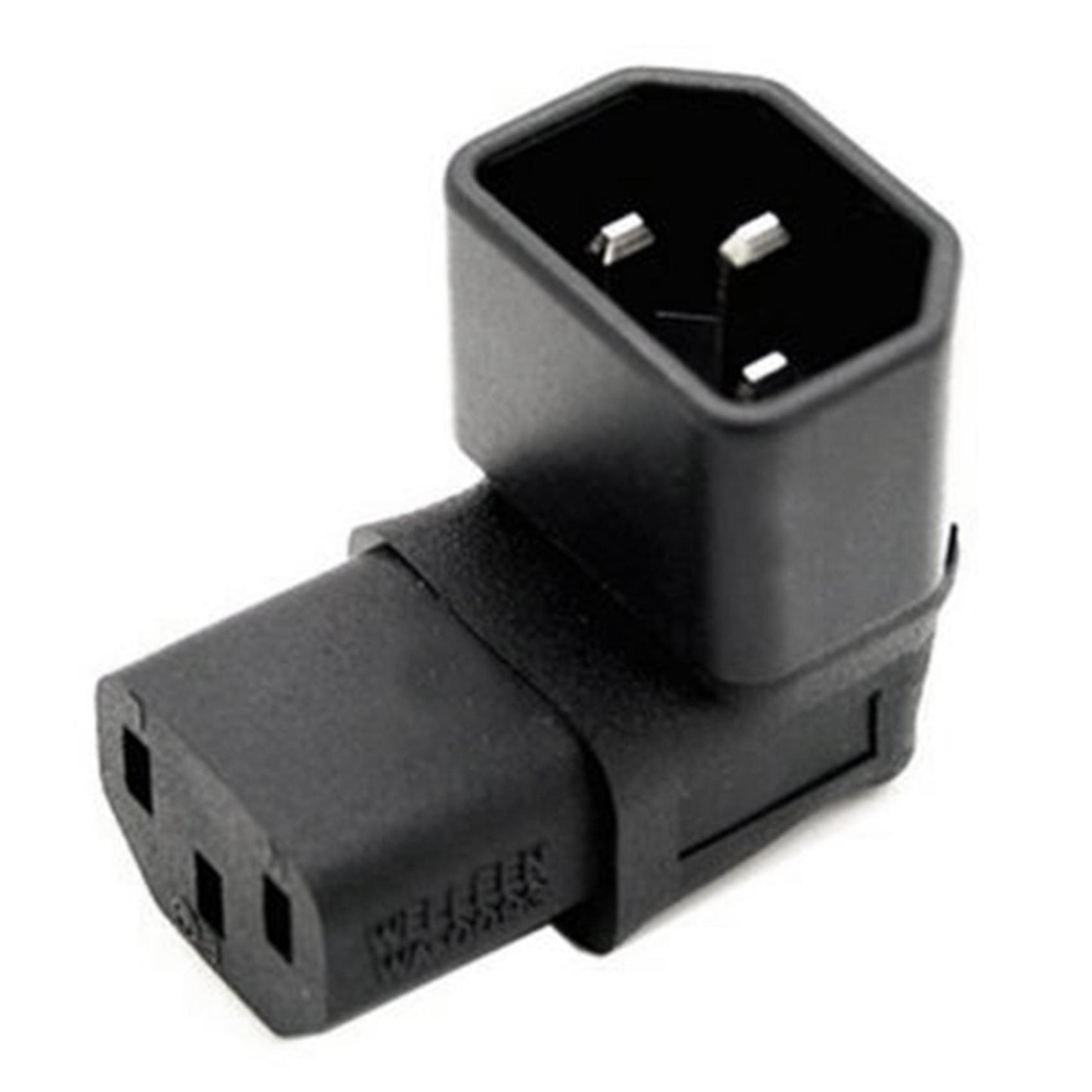 Iec Male C14 to Up Right Angle 90 Degree Iec Female C13 Adapter