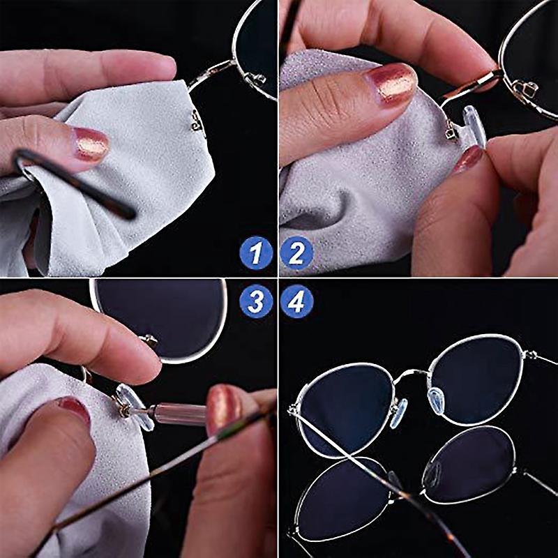 10 Pairs Nose Pads, Eyeglass Repair Kit, Screws and Mini Screwdriver