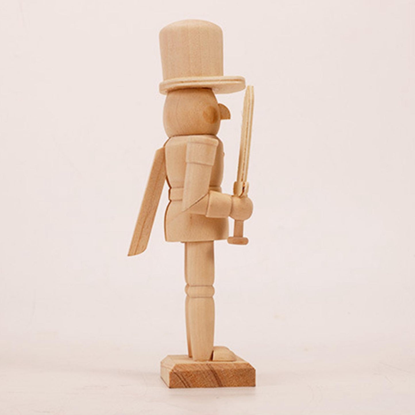 20.5cm Nutcracker Puppet White Embryo Walnut Soldier Shaped Ornaments