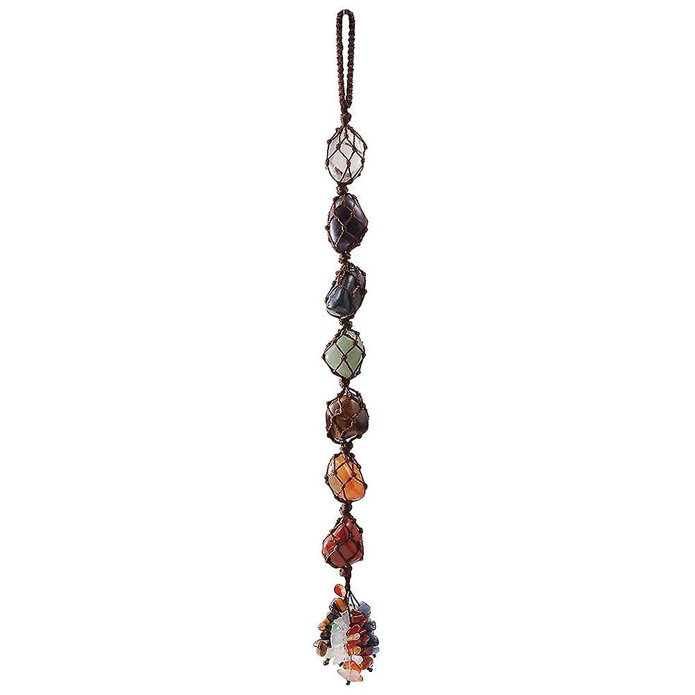 Reiki Healing 7 Chakra Tumbled Gemstone W Tassel Spiritual Meditation