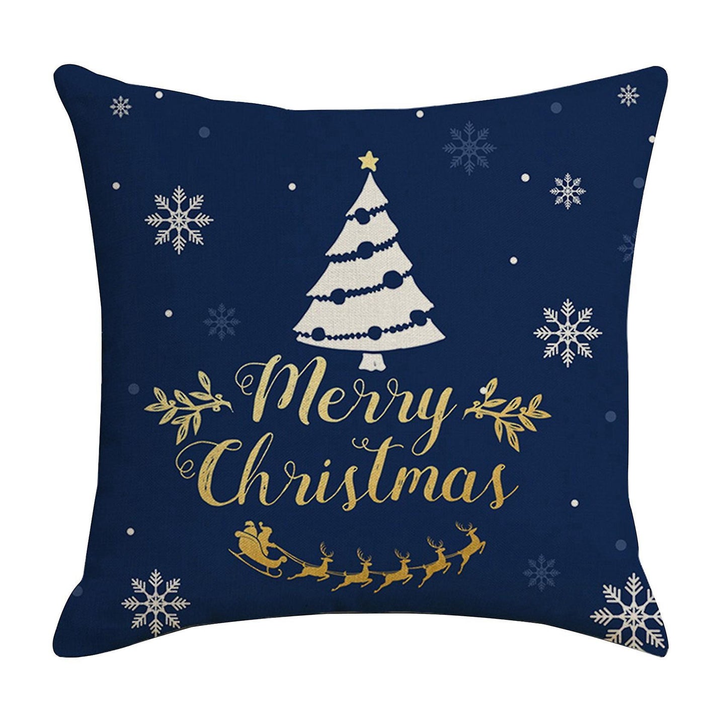 4pcs Elk Christmas Pillowcase Christmas Cushion Cover 45x45cm