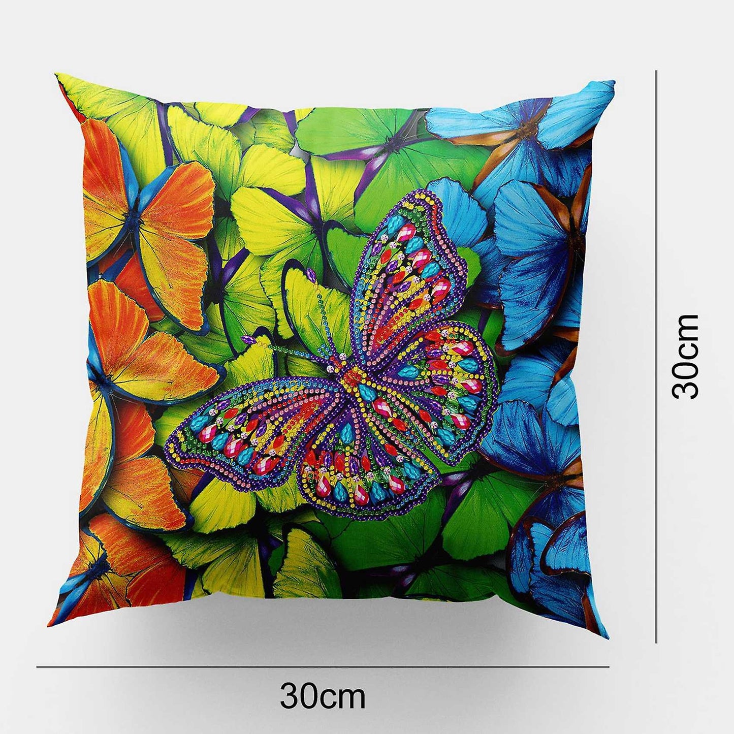 30x30cm Diy Diamond Christmas Pillowcase Decoration Butterfly