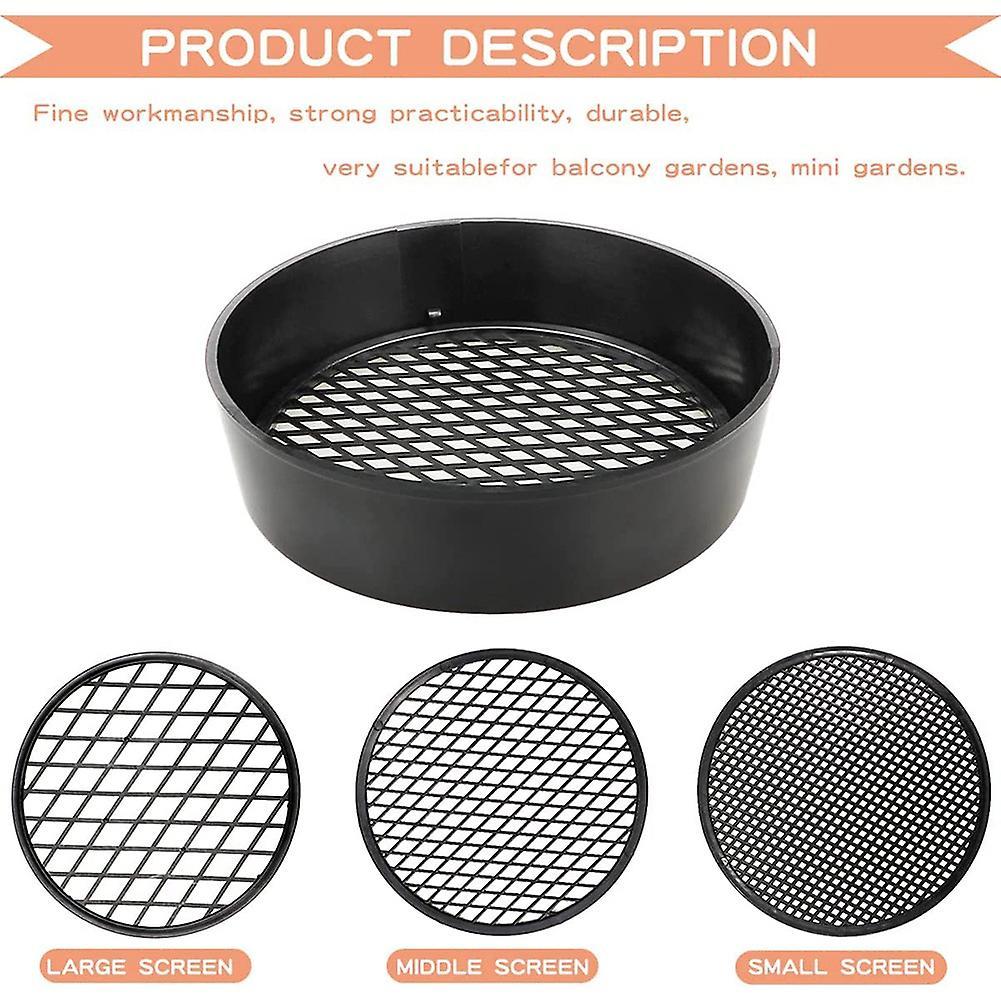 3pack Sifting Pan Outdoor Gold Panning Soil Sifter for Outdoor