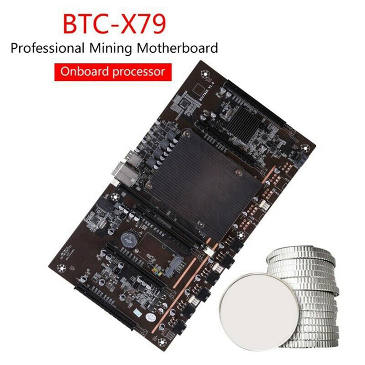 H61 X79 Btc Miner Motherboard with E5 2609 Cpu+cooling Fan Lga 2011