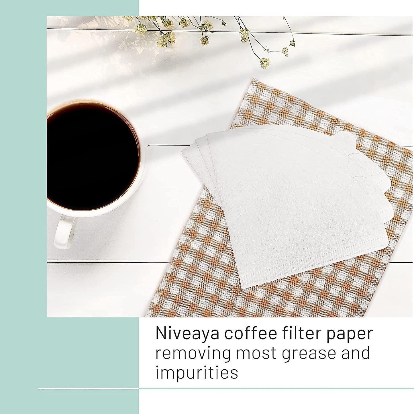 100pieces V60 Dripper Coffee Filters Espresso Tea Infuser Accessories