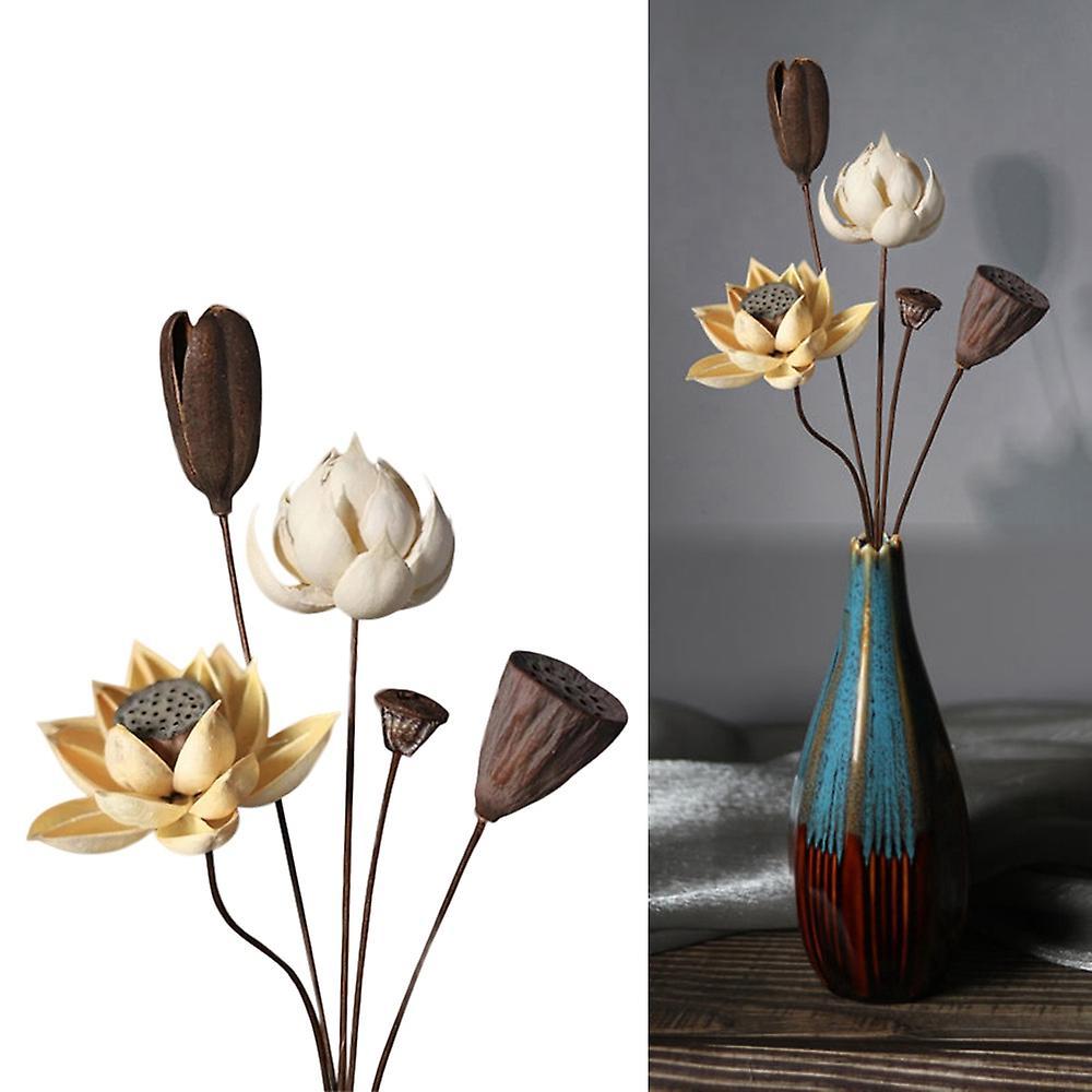 2 Pcs Real Natural Dried Pressed Lotus Flower,decorative Handmade
