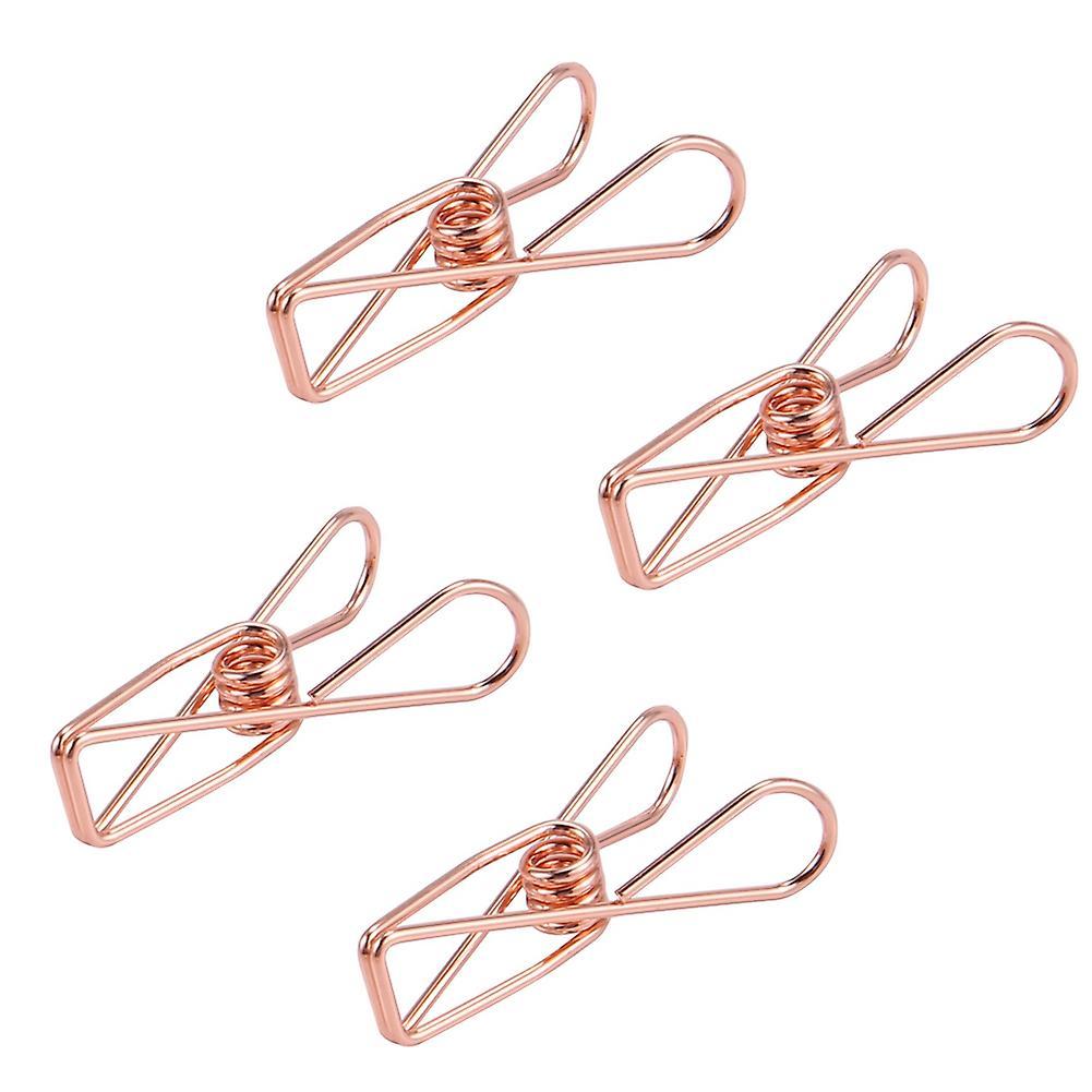 Pack Of 25 Rose Gold Small Metal Clips - Multi-purpose Clothesline