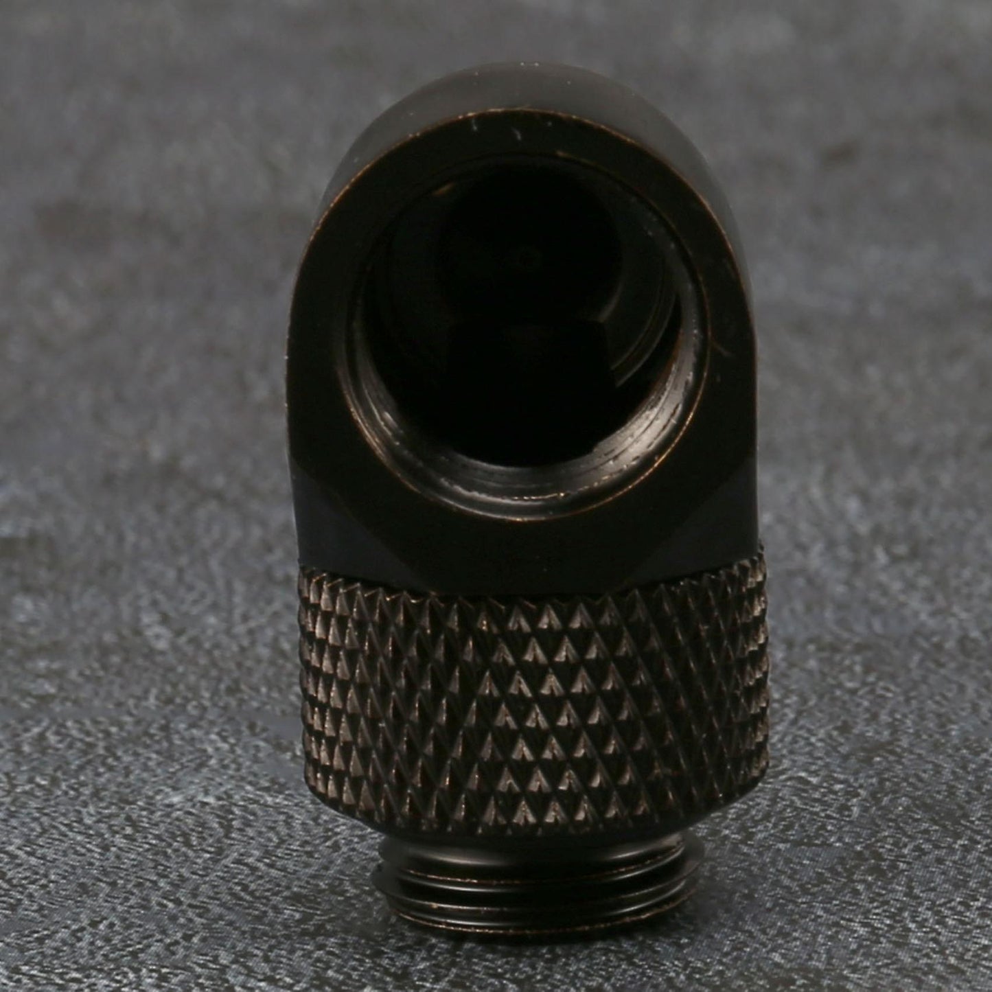 12.9mm G1/4 Thread 90 Degree Rotary Tube Connector Fitting Black