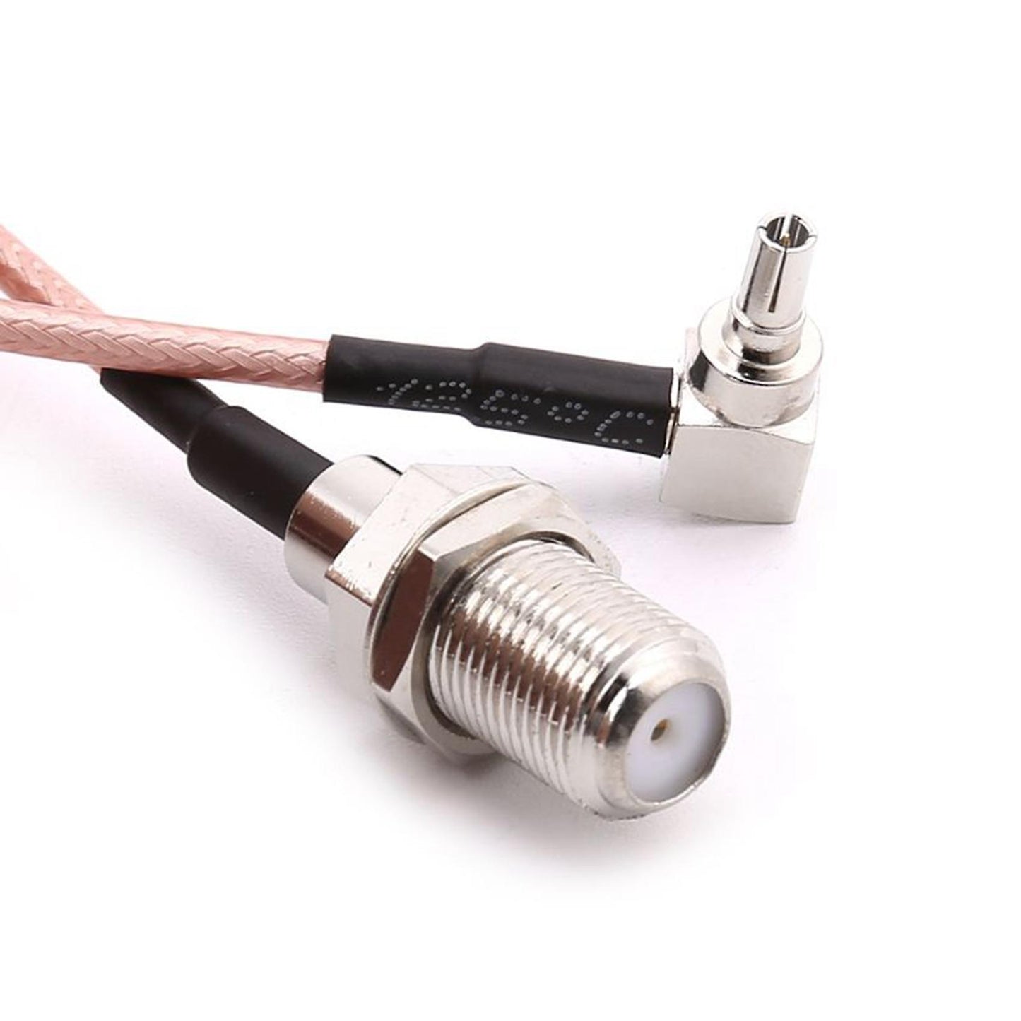 F Type Female Jack to Crc9 Male Right Angle Rg316 Pigtail Cable 15cm