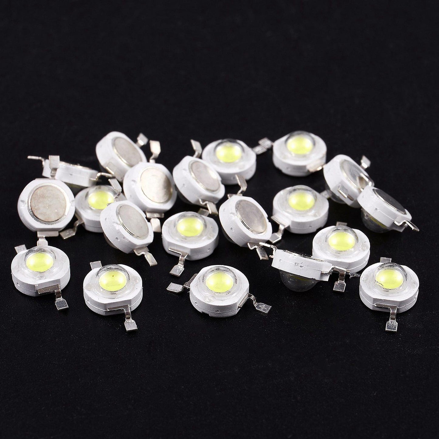 20 Pcs High Power 2 Pin 3w White Led Bead Emitters 170-190lm 6000k