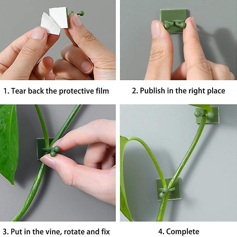120pcs Green Invisible Vine Fixing Clip, Plant Climbing Fixing Device