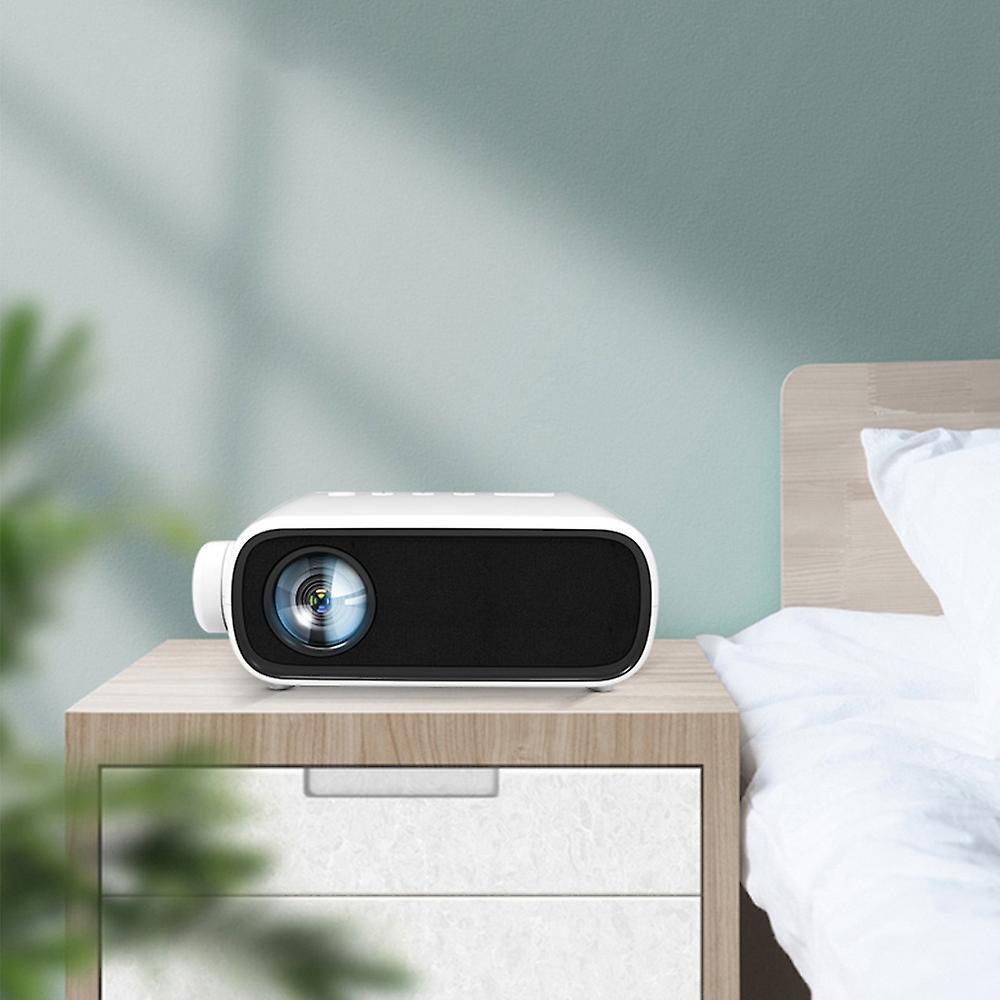 Mini Portable Projector Fhd 1080p Color Led 3d Play,white-us Plug