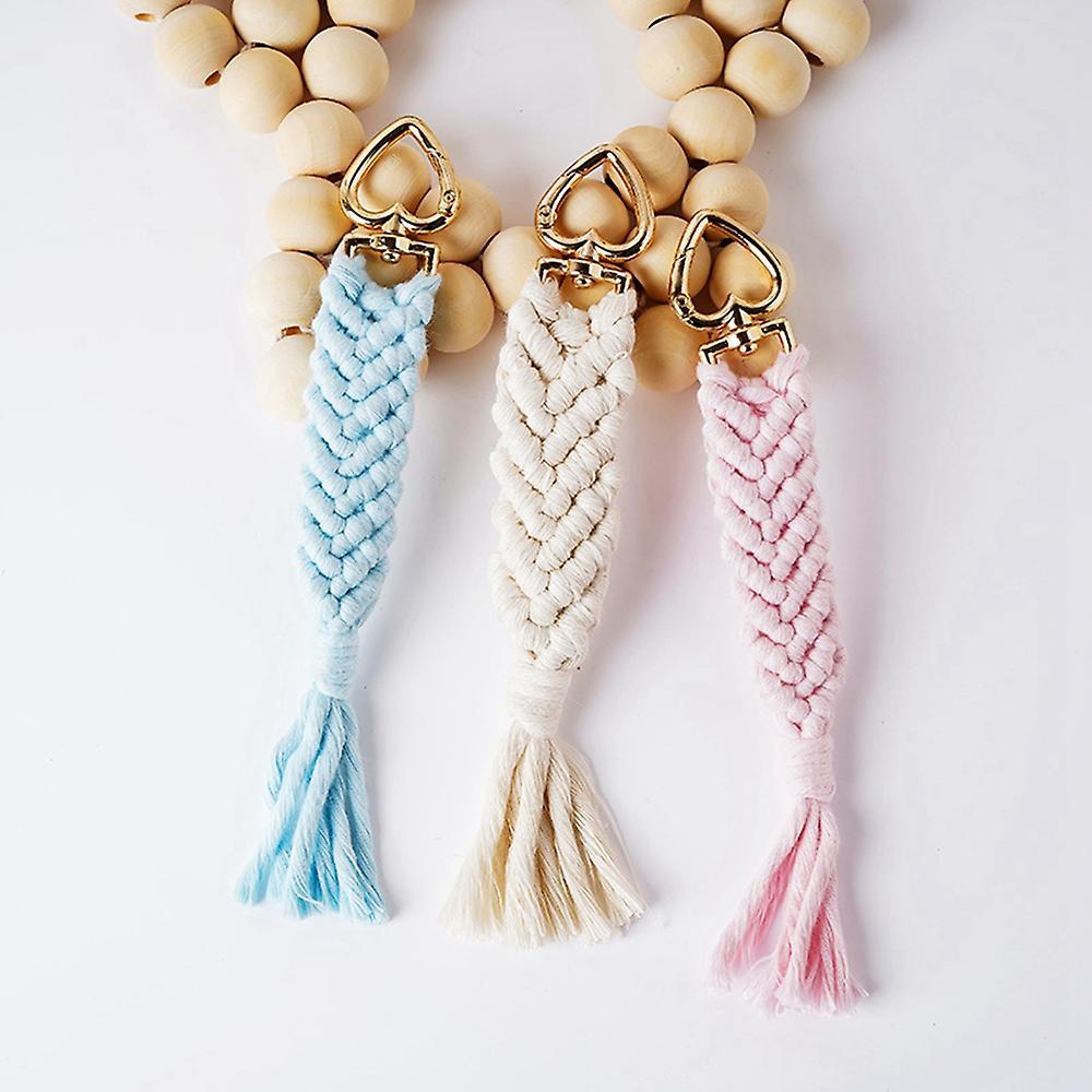 3pcs Bohemian Tassel Keychains Love Keychain