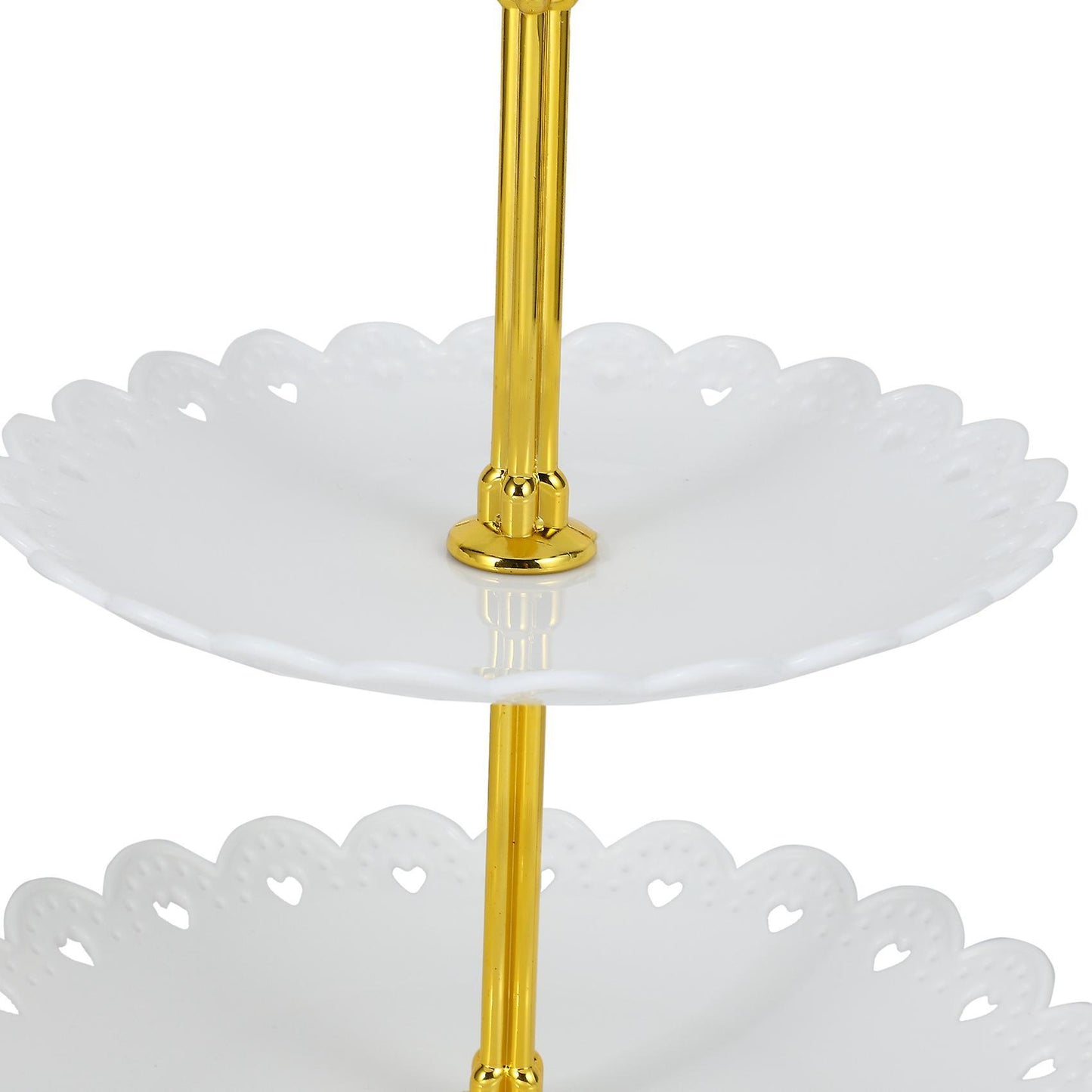 1set 3 Layers Cake Stand Dessert Fruits Vegetable Placed Tool White