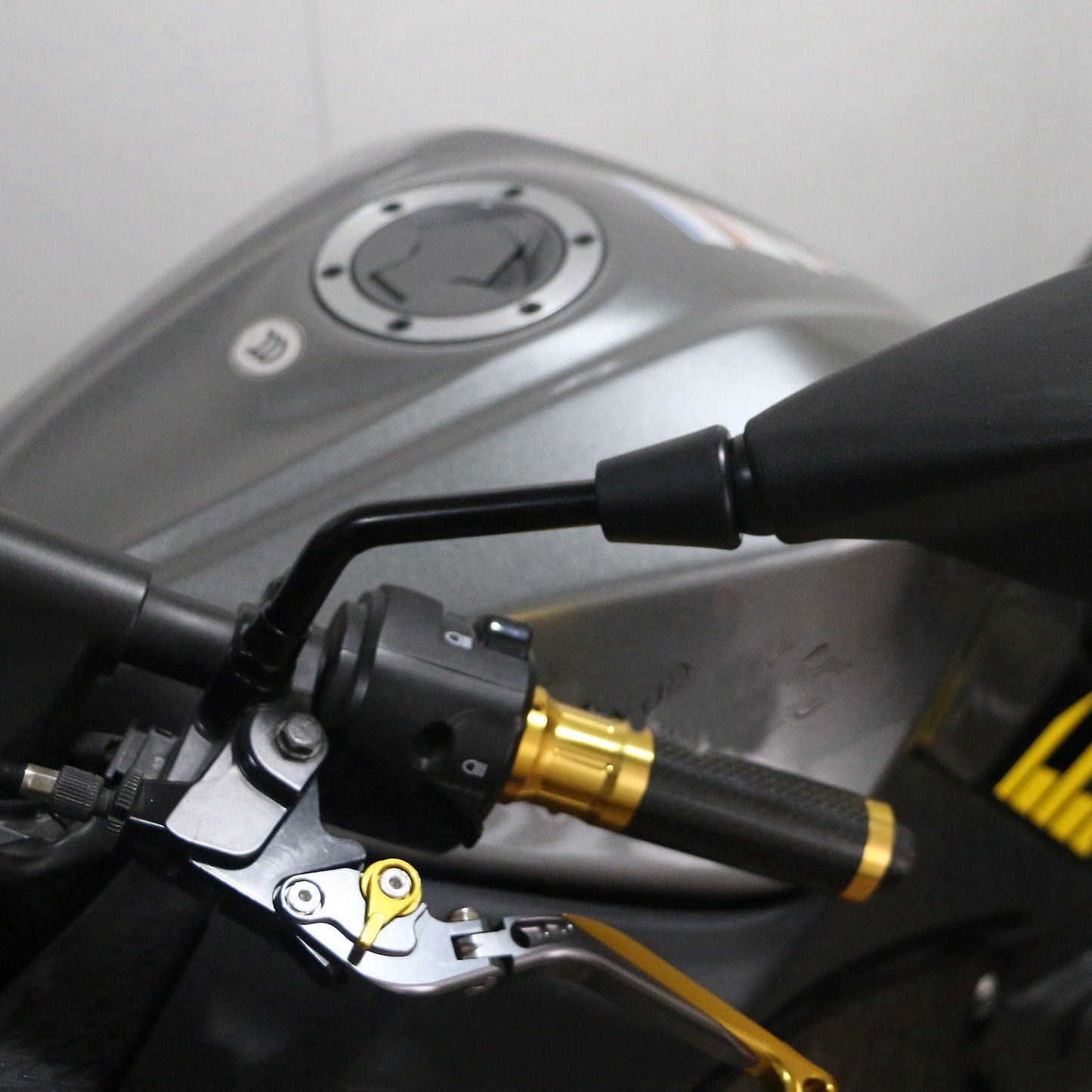 Pair Motorcycle Mirror Extender Risers Universal Adapter M10 Black
