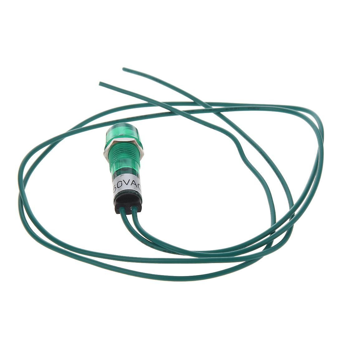 Neon Indicator Pilot Signal Lamp Green Light Ac220v W Cable