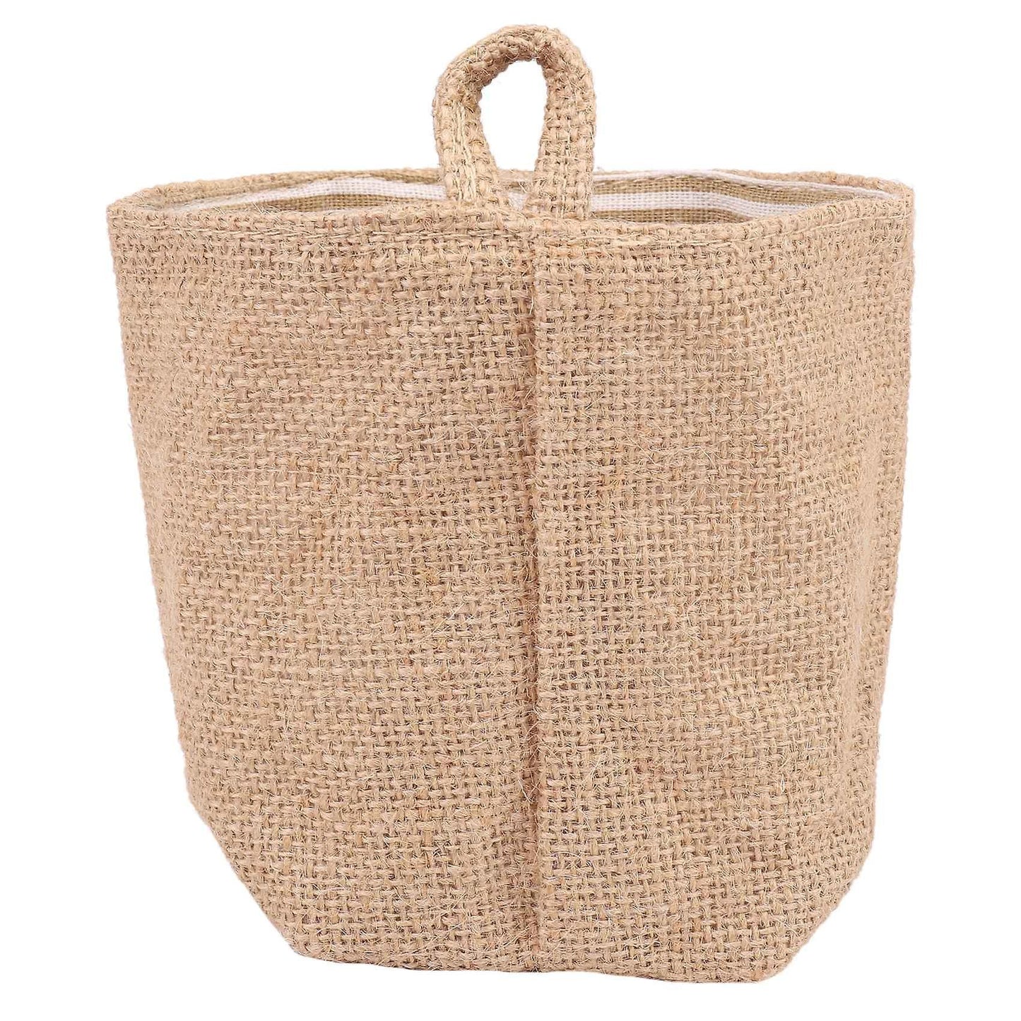 Cotton Linen Flower Pot Hanging Jute Storage Bagyellow Stripes