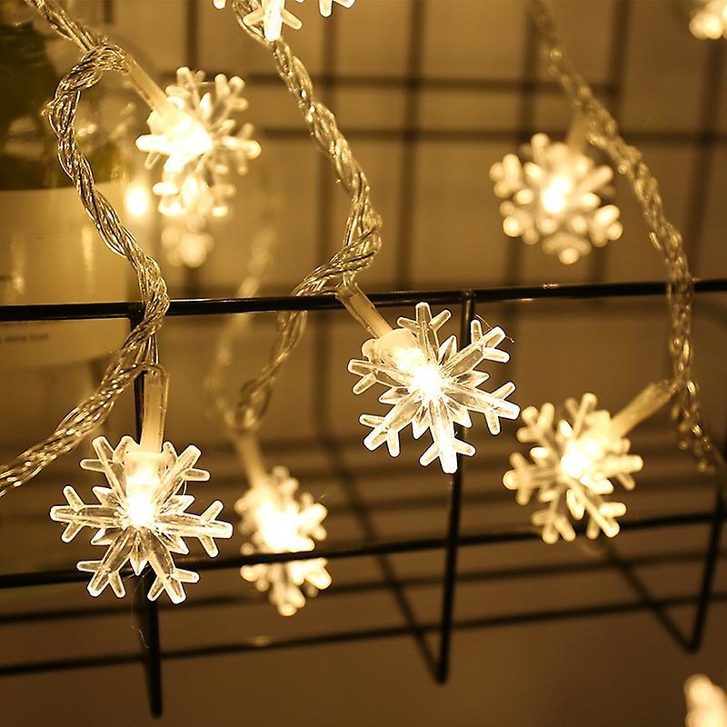 20led Snowflake String Light Christmas Garland Fairy Led Ball Light