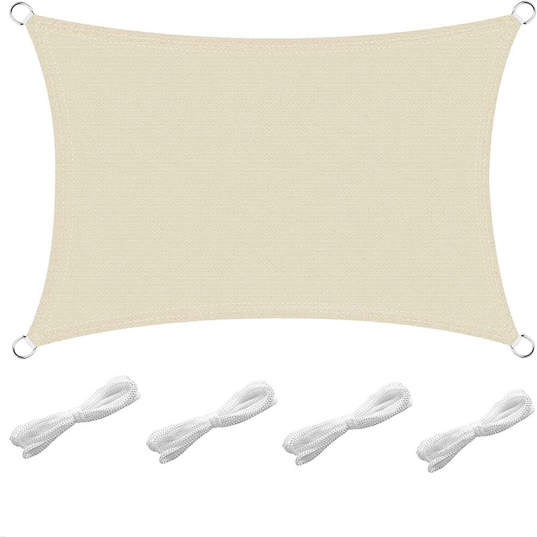 Sun Shade Sail Garden Balcony with Mounting Ropes,creamy White