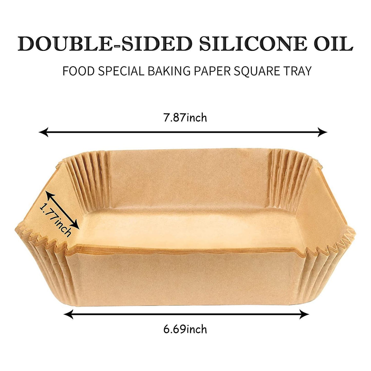 50pcs Air Fryer Parchment Paper with Oil Brush Air Fryer Liners
