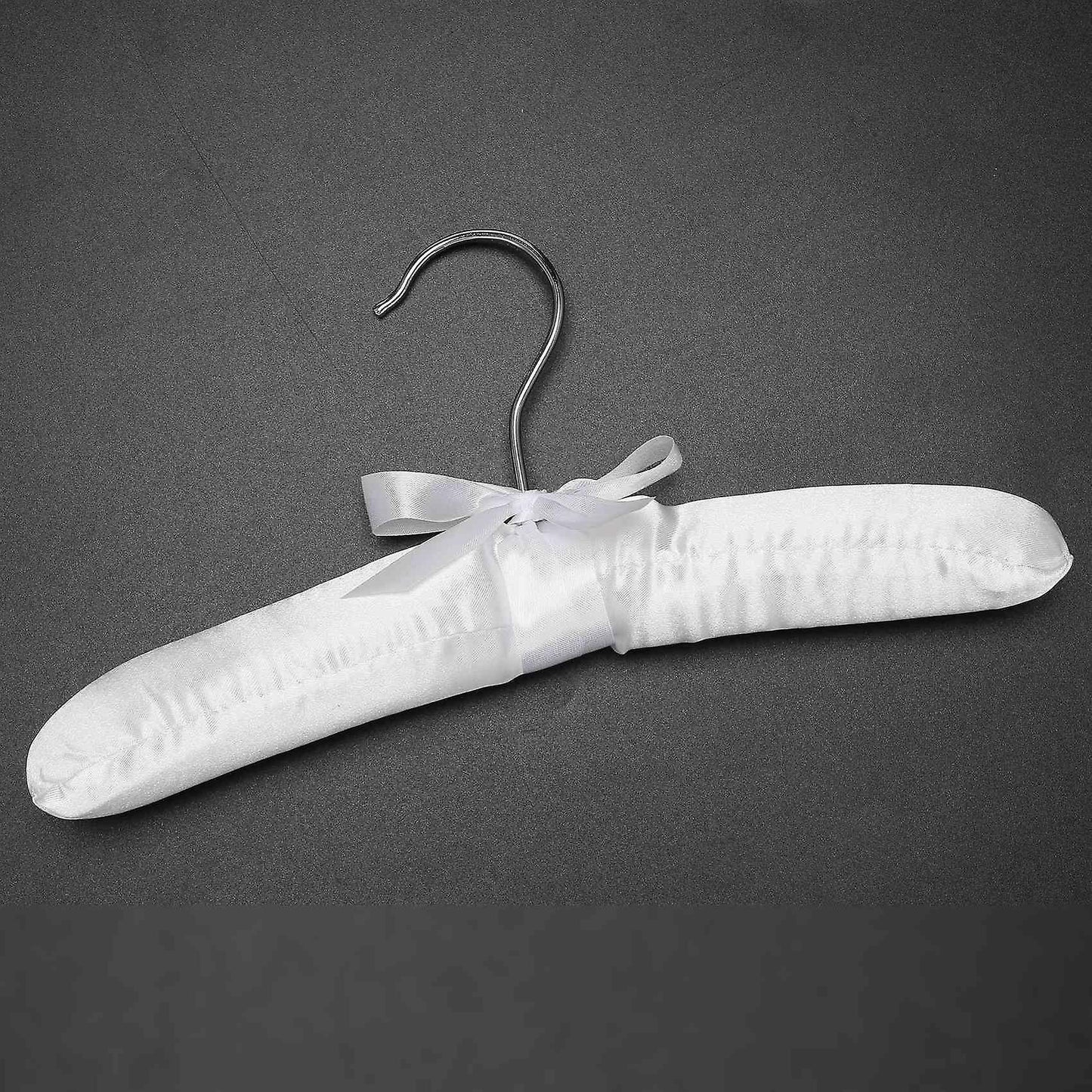 5pcs Luxury Satin-padded Children's Clothes Kids' Cloth Hook Hanger Wardrobe Organiser--white
