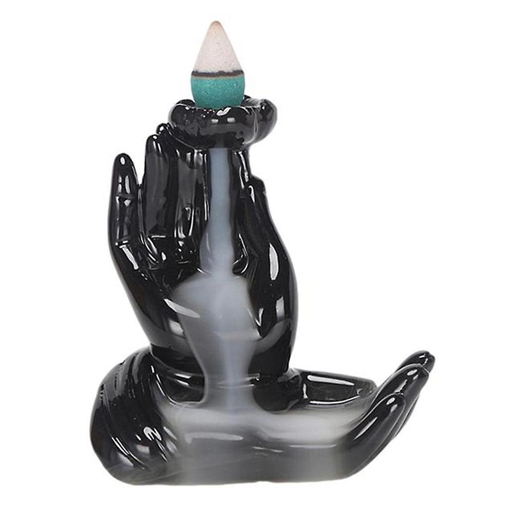 Waterfall Incense Burner Ceramic Incense Holder Handmade -bergamot