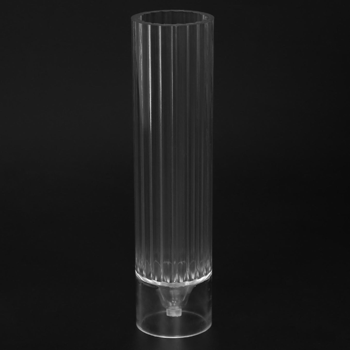 Pillar Candle Mold Cylinder Rib Plastic Candle Molds 6 Inch