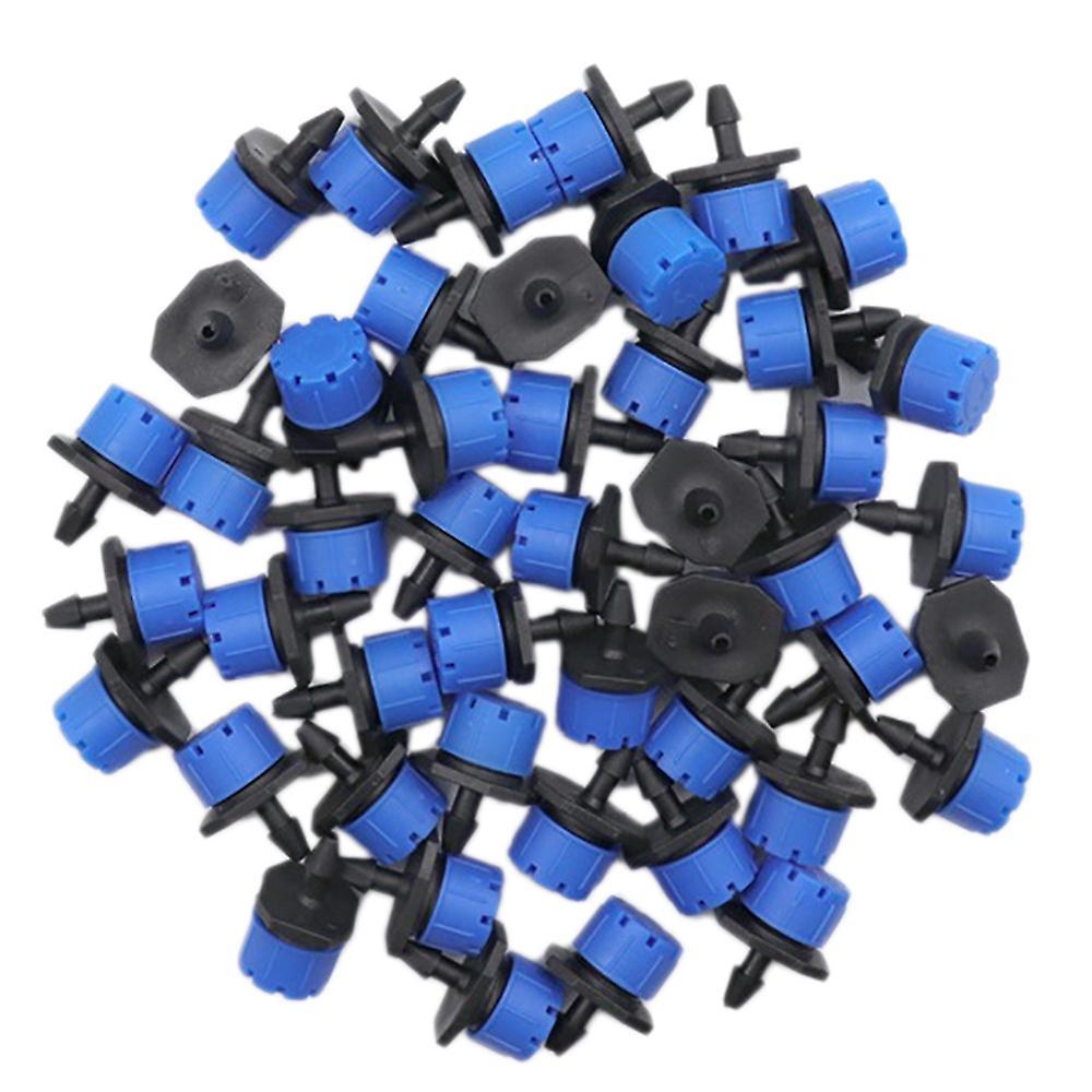 100 Pcs Adjustable Irrigation Drippers for Watering System - Blue