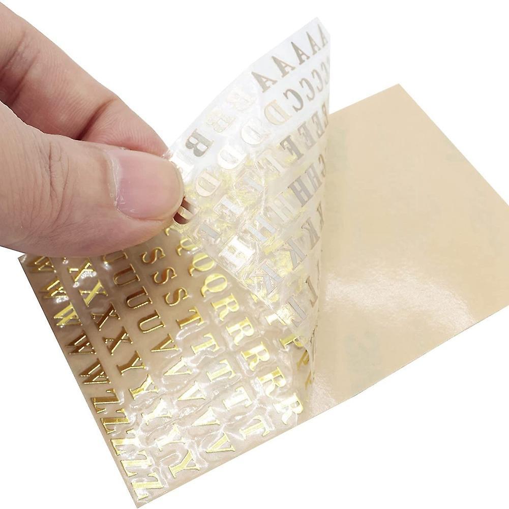 6 Sheets Small 0.18 Inch Alphabet Number Stickers Glitter (4.5mm)