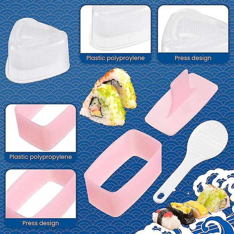 Sushi Maker Molds Onigiri Mold Non Stick for Home Kitchen Restaurant