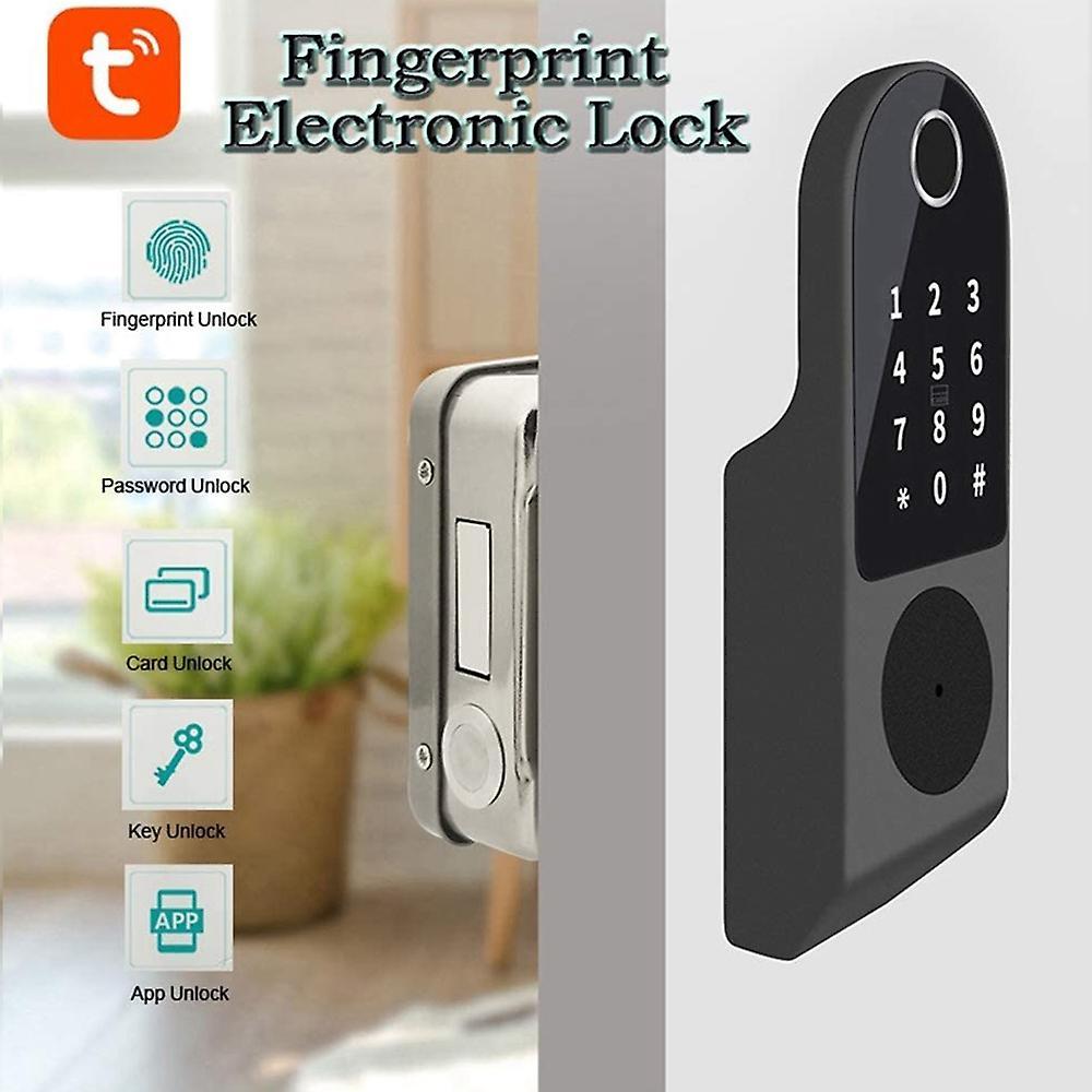 Tuya App Smart Fingerprint Lock Waterproof Rfid Keyless Door Lock