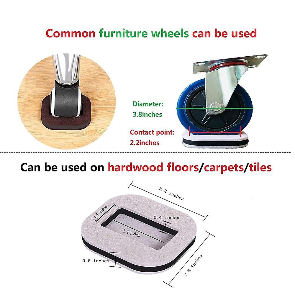 Furniture Wheel Stopper for All Kinds Of Furniture On Wheels (beige)