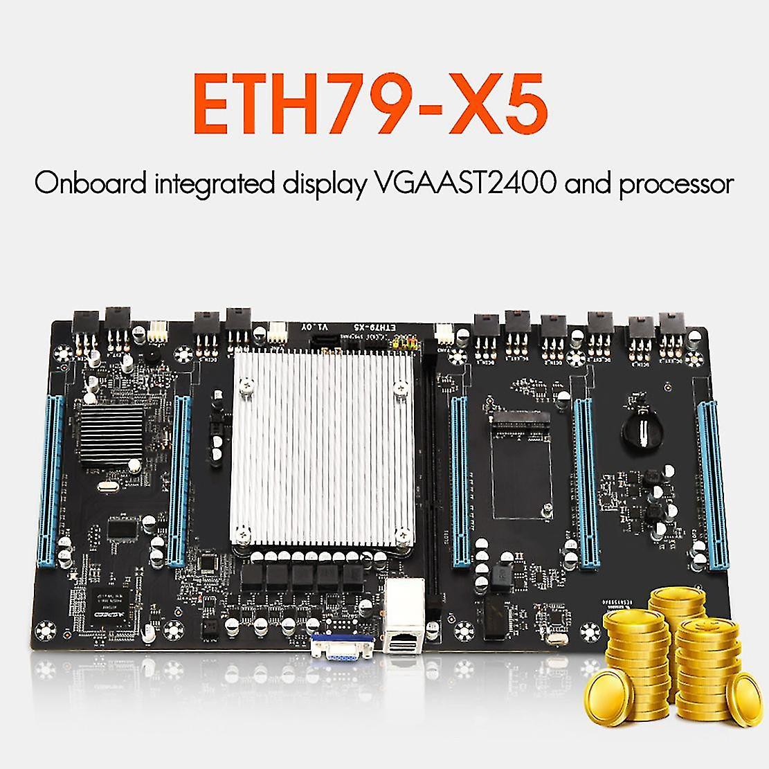 Eth79-x5 Btc Mining Motherboard Lga2011 with 2620 Cpu+4g Ddr3 Ram