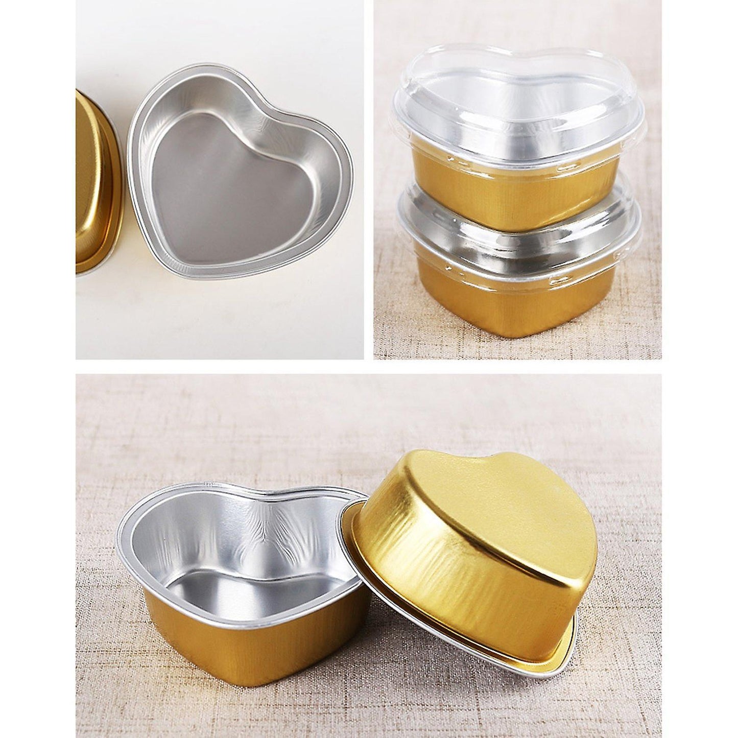 50pcs Net Baking Mold Mousse Cake Pudding Cup Dessert Box